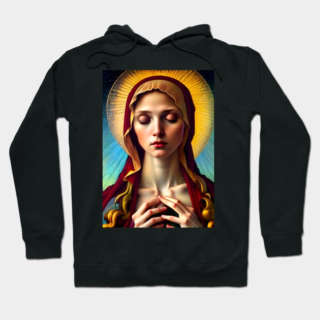 Blessed Virgin Mary Prayer Hands Hoodie by TshirtLABS